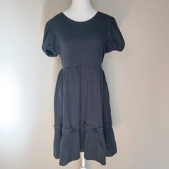 Aritzia Sunday Best Cruise Crew Babydoll Dress Black Size Medium - Picture 6 of 7